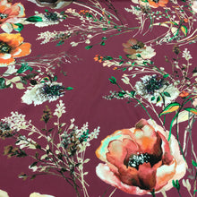 Load image into Gallery viewer, Mauve Poppy Lawn Viscose Print