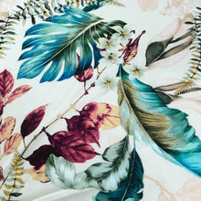 Load image into Gallery viewer, Cream Leaves Viscose Lawn Print