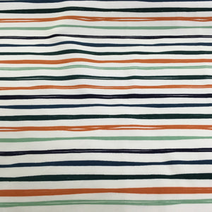 French Terry Stripe Colour Ecru