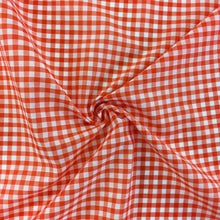 Load image into Gallery viewer, Orange 1/4&quot; Checks Gingham
