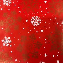 Load image into Gallery viewer, Red Snowflakes Printed PVC