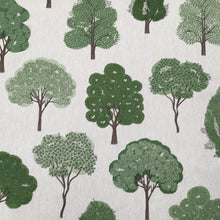Load image into Gallery viewer, Green Trees Linen Look Print