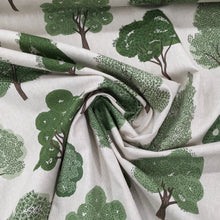 Load image into Gallery viewer, Green Trees Linen Look Print