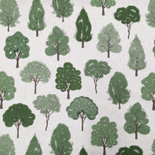 Load image into Gallery viewer, Green Trees Linen Look Print