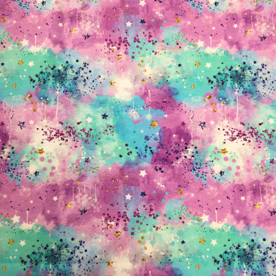Electric Skies Stretch Cotton Jersey