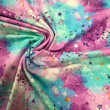 Load image into Gallery viewer, Electric Skies Stretch Cotton Jersey