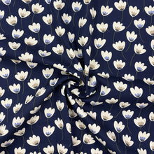 Load image into Gallery viewer, Cotton Poplin Retro Tulip Navy