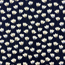 Load image into Gallery viewer, Cotton Poplin Retro Tulip Navy