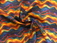Load image into Gallery viewer, Groovy Waves polycotton print