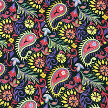 Load image into Gallery viewer, Navy Paisley Corduroy print