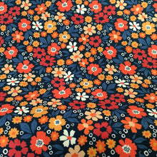 Load image into Gallery viewer, Floral Orange Corduroy print