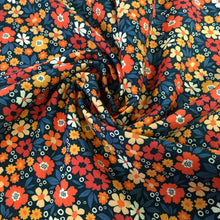 Load image into Gallery viewer, Floral Orange Corduroy print