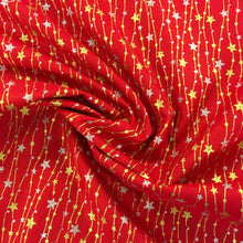 Load image into Gallery viewer, Xmas Stars Chain Red- Christmas Print 🎄