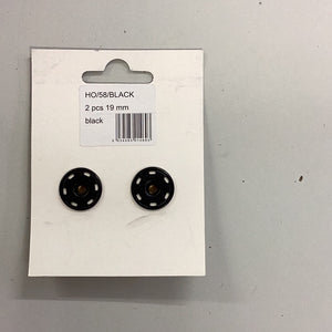 19mm Black Snap Fasteners