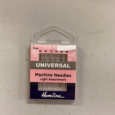 Light assorted universal machine needles 60-80