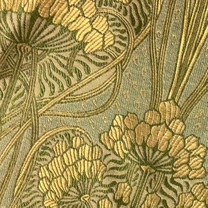 Isolde Bullrush Green Brocade