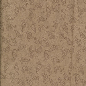 Beige Paisley Scuba Suede