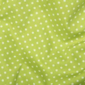 Lime Cotton Poplin - Spots 10mm