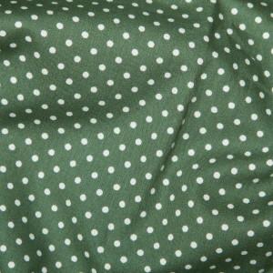 Old Green Cotton Poplin - Spots 10mm