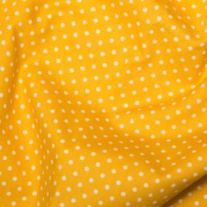 Yellow Cotton Poplin - Spots 10mm