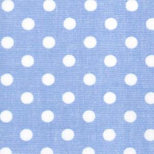Pale Blue Cotton Poplin - Spots 30mm
