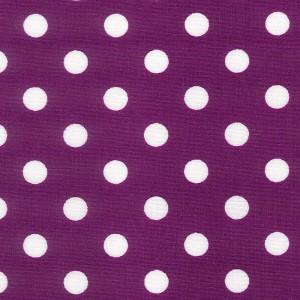 Purple Cotton Poplin - Spots 30mm