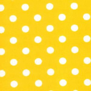 Yellow Cotton Poplin - Spots 30mm