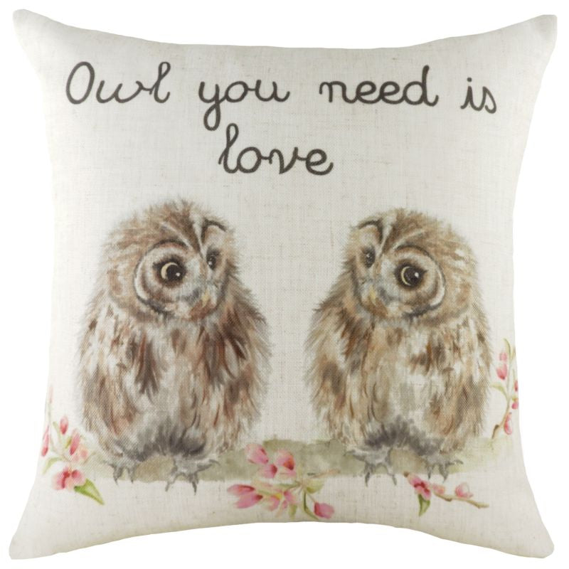 Hedgerow Owls Cushion