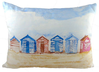 Beach Huts Cushion