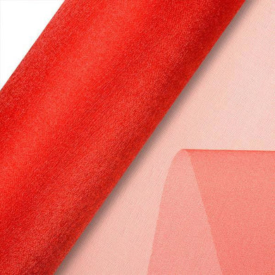 Red Plain Organza