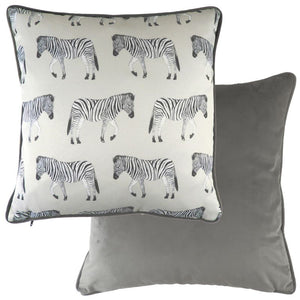 Steel Safari Zebra Cushion