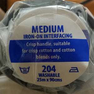 White Iron-on Interfacing Medium V204