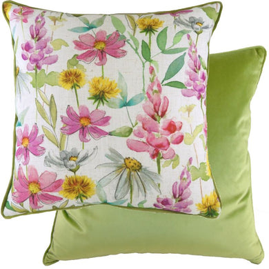 Piped Wild Flowers Ava Cushion