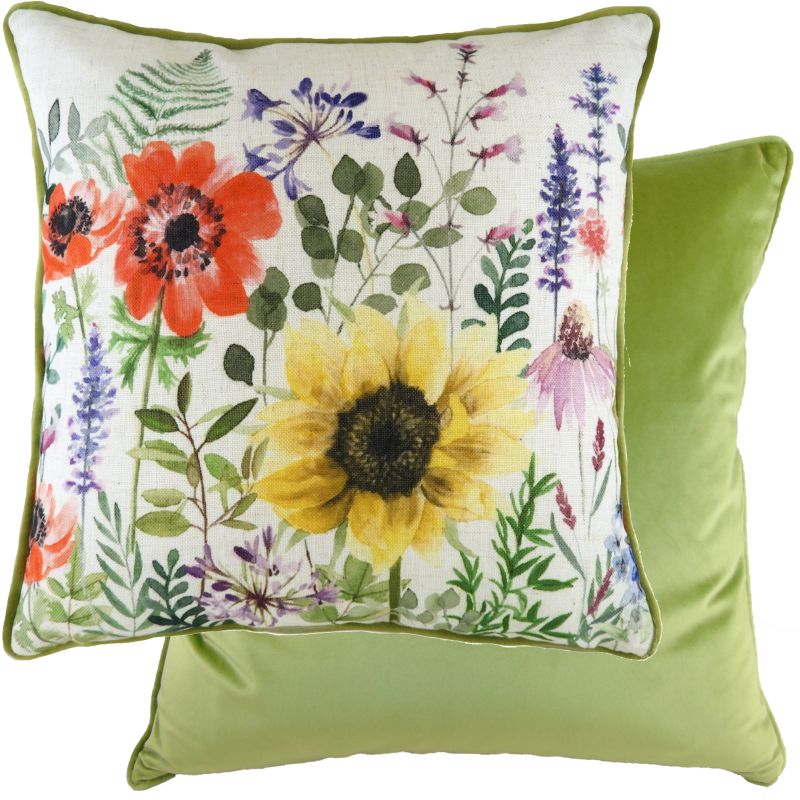 Piped Wild Flowers Emma Cushion