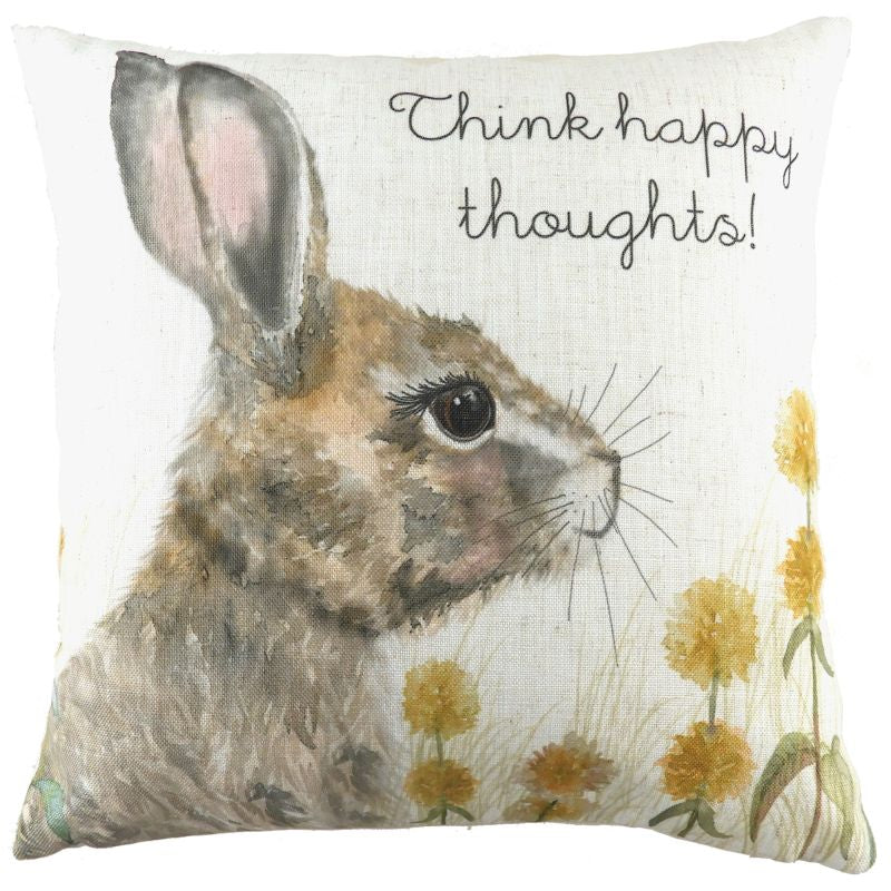 Woodland Hare Thoughts Cushion