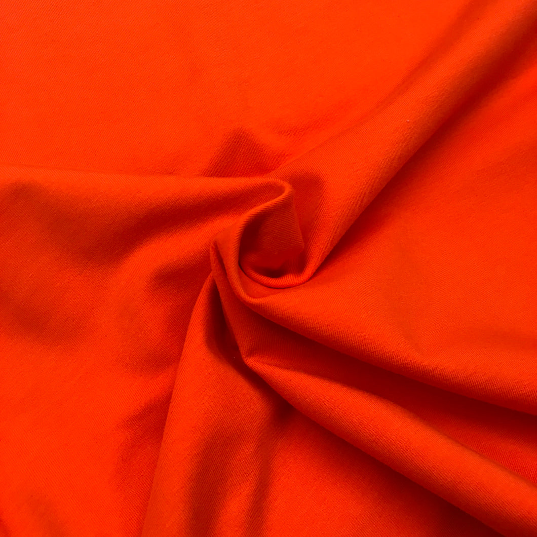 Orange Plain Cotton Span Jersey