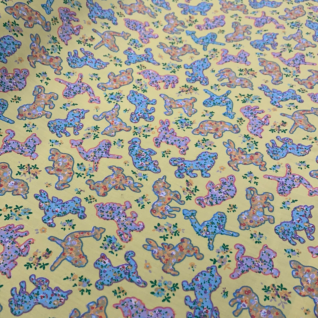 Yellow Magical Animal Cotton Poplin