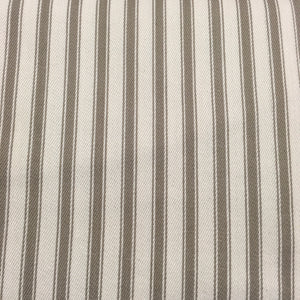 Taupe Canvas Ticking Stripes