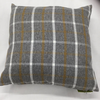 Dark Grey Wrap Perth Check Cushion