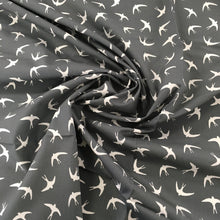 Load image into Gallery viewer, Silver Swallow Cotton Poplin