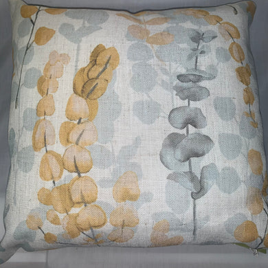 Flourish Eucalyptus Ochre Cushion