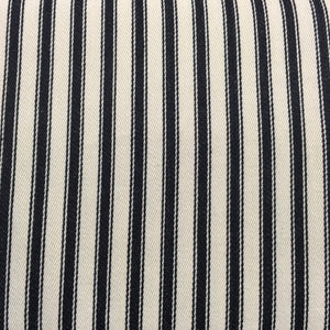 Black Canvas Ticking Stripes