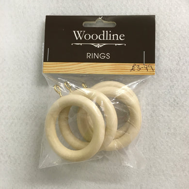 Cream Woodline Rings - 28mm