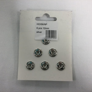 12mm Nickel Plated Snap Fasteners