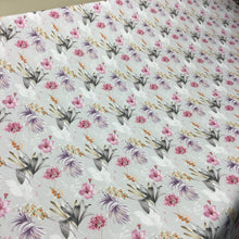 Load image into Gallery viewer, Grey Floral Cotton Poplin