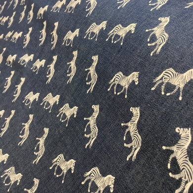 Denim Zebra Print