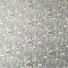 Load image into Gallery viewer, Silver Field Flowers Cotton Poplin