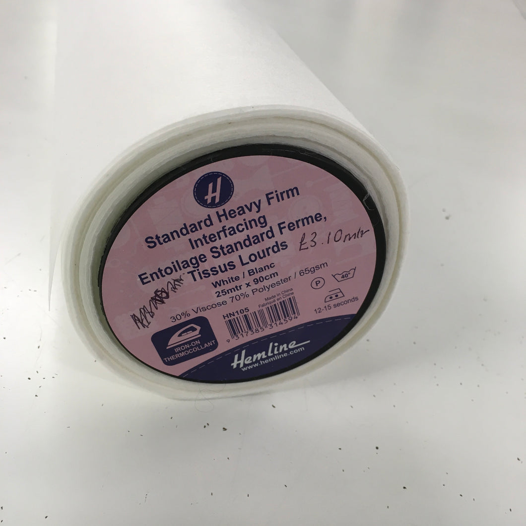 White Iron-on Interfacing Firm