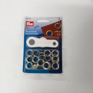 Silver Eyelets With Washers - 11mm