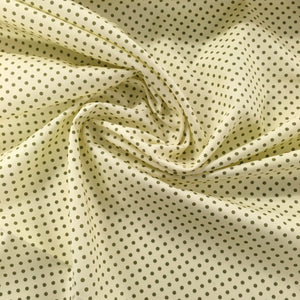 Green on Cream Spot Poplin Print